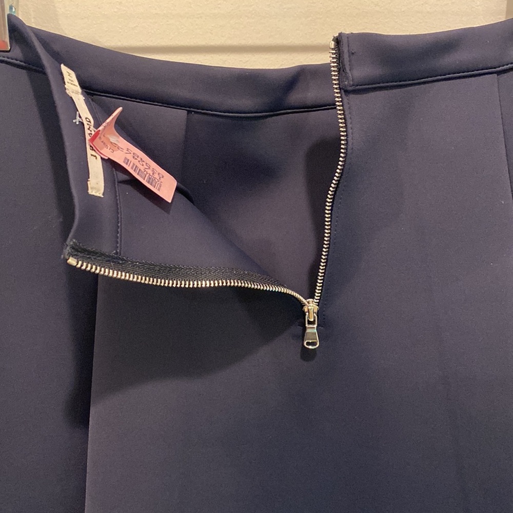 J Brand Navy Blue Mini Skater A-Line Pleated Skirt Size Medium - Picture 7 of 8